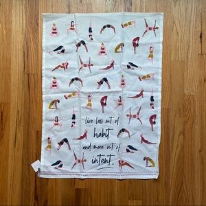 NWT Anthropologie Yoga Dish Towel